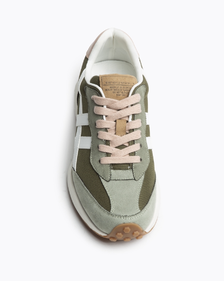 SNEAKERS CORINA VERDE/ROSA  2
