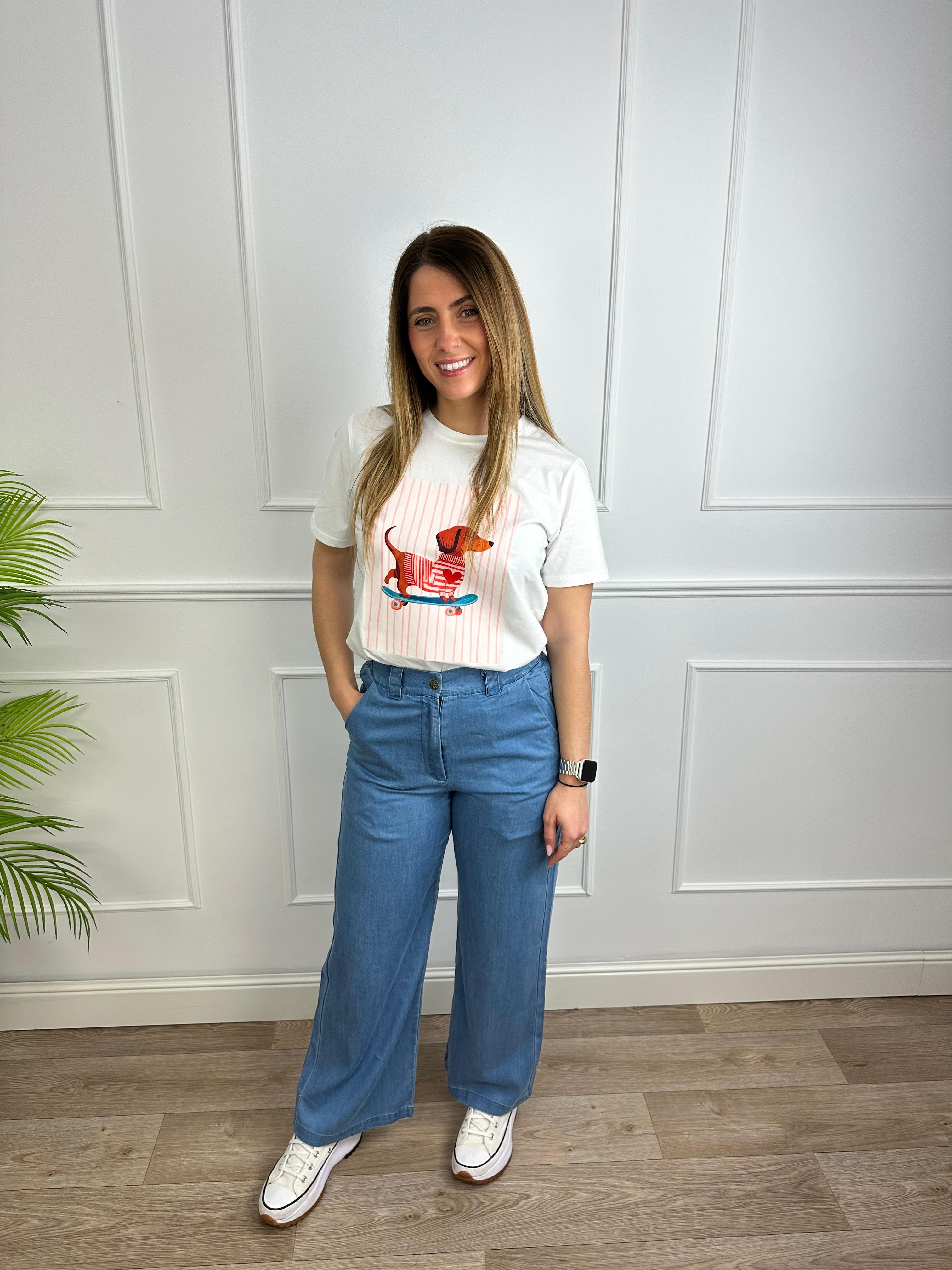 CAMISETA PERRITO PATINETE  1