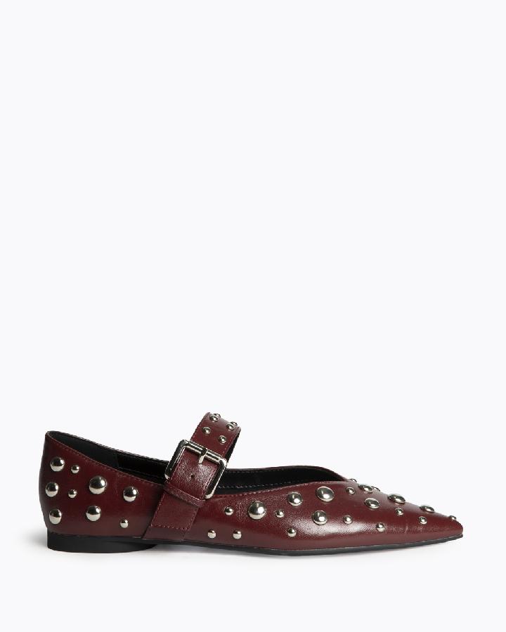 ZAPATO GRANATE PERLAS METÁLICAS  1