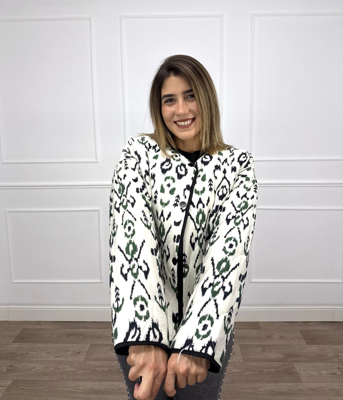CHAQUETA ACOLCHADA ESTAMPADA 2