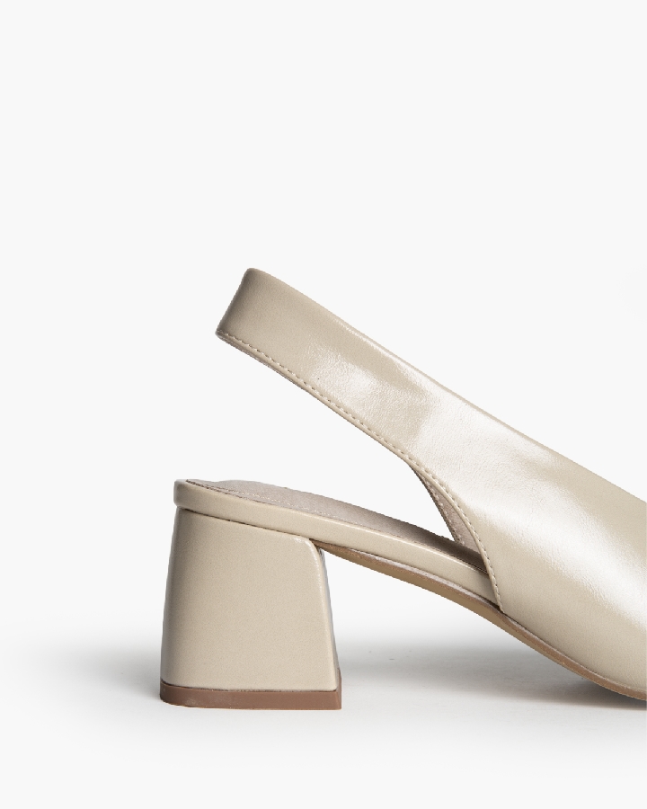 ZAPATO TACON DESTALONADO BEIGE  3