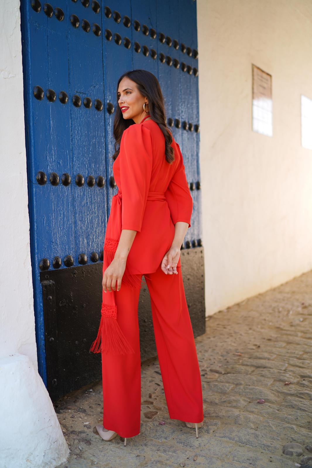 TOTAL LOOK CORAL CHAQUETA Y PANTALON 3