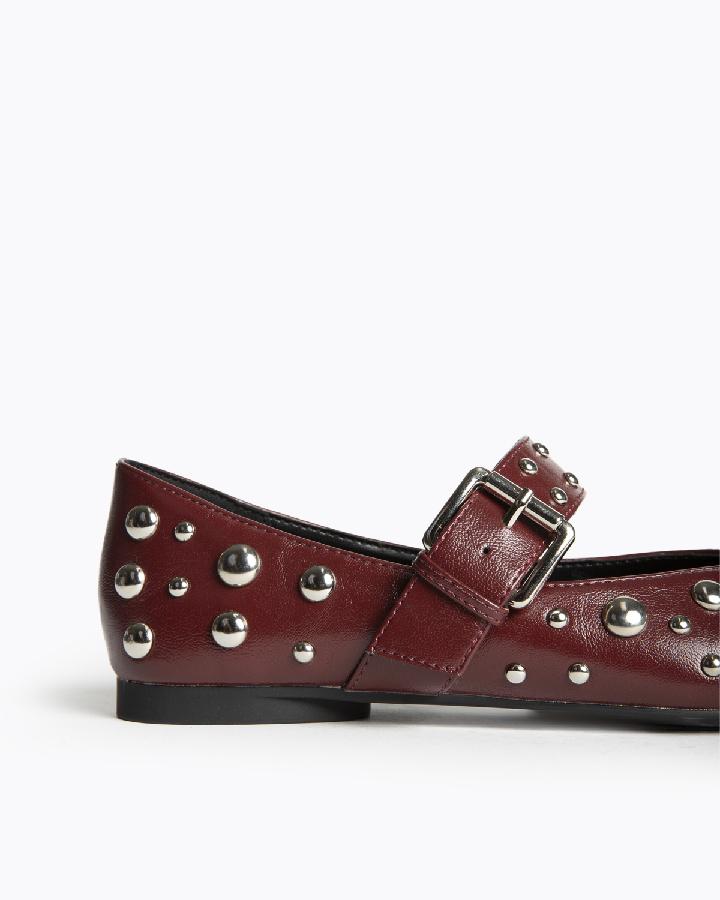 ZAPATO GRANATE PERLAS METÁLICAS  3