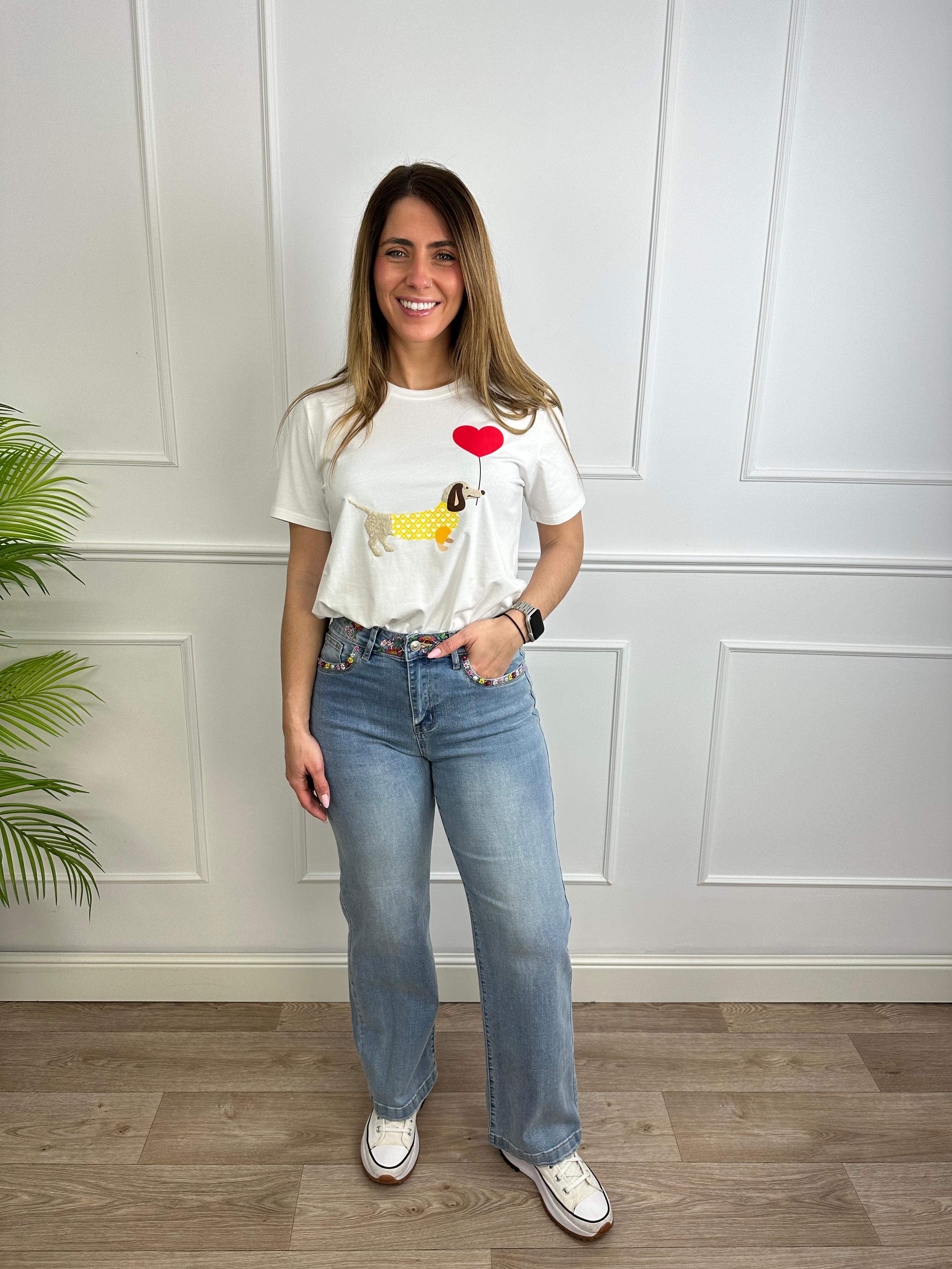 CAMISETA PERRITO GLOBO MANGA CORTA 1